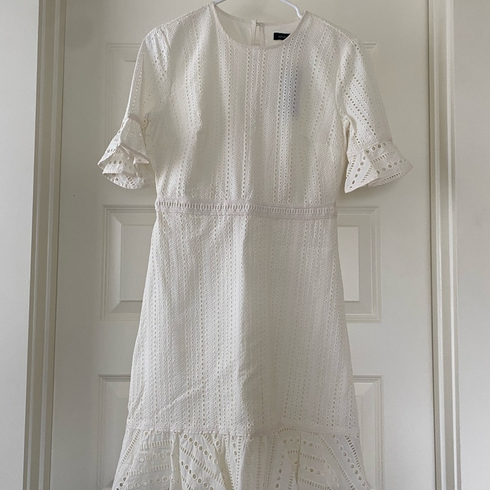 Banana Republic Eyelet White Dress